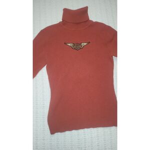 Vintage Harley-Davidson Womens Embroidered Turtle Neck Sweater size Med